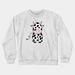 COW With Black Spots Cow Lover - Funny Cow Art Crewneck Sweatshirt